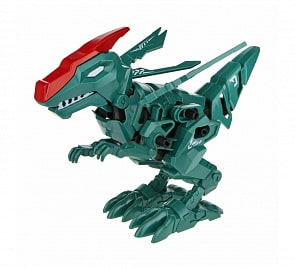 Сборная модель RoboLife - Робо-велоцираптор с крыльями, зеленый, 48 деталей  (1Toy, Т19094)