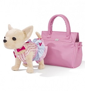 Интерактивная плюшевая собачка Чихуахуа в стильном платьице и с браслетом (Simba, 5895105)