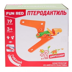 Конструктор гибкий - Птеродактиль, 19 деталей (Fun Red, FRCF013)