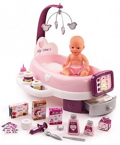 Набор по уходу за куклой Smoby Baby Nurse с планшетом и аксессуарами, свет и звук (Smoby, 220347)