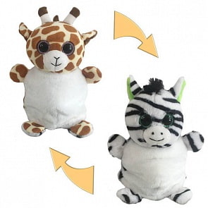 Мягкая игрушка из серии Перевертыши - Жираф/Зебра, 16 см (ABtoys, M5030)