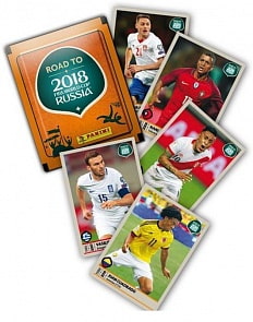Наклейки Road to 2018 Fifa World Cup Russia, пакетики по 5 наклеек (Panini, 8018190081961)