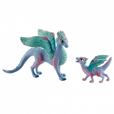 Фигурки - Цветочный дракон с детенышем 