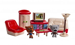 Игровой набор Ми-Ми-Мишки - Кеша и Тучка, 7 деталей интерьера гостиной, (Gulliver, BBPS034BB)