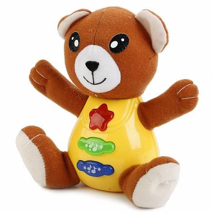 Обучающая игрушка – Медведь, свет и звук, 20 потешек 