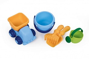 Набор для песка 1: ведро, машина, совок, грабли, лейка (ЯиГрушка, 59585ЯиГ)