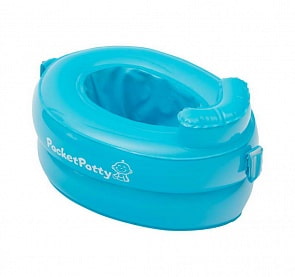 Надувной дорожный горшок со сменными пакетами, голубой (Roxy-Kids, PP-3102A)