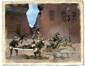 Набор фигурок Американская 29-ая пехотная дивизия, Normandia 1944 год, 1:72 (Unimax, 93090_md)