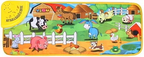 Коврик развивающий Веселая ферма, свет, звук, регулировка громкости, разные цвета (Наша Игрушка, YQ2999) (ассортимент)