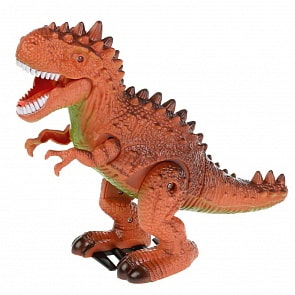 Динозавр с подвижными лапами, свет + звук, ходит, разные цвета (1905B211) (ассортимент)