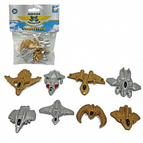 Набор фигурок - Школа пилотов - Самолеты, 8 штук (1Toy, Т10493)