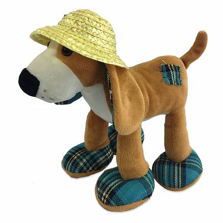 Собака в соломенной шляпе, 23 см 