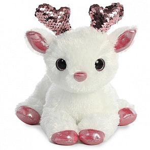 Игрушка мягкая - Оленёнок розовый, 23 см. (Aurora, 180956B)