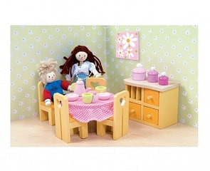 Кукольная мебель деревянная «Сахарная слива – Столовая» (Le Toy Van, ME049)