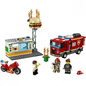 Конструктор Lego City Fire - Пожар в бургер-кафе (Lego, 60214-L)