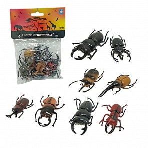 Набор фигурок - В мире животных – Жуки, 8 штук (1Toy, Т10491)