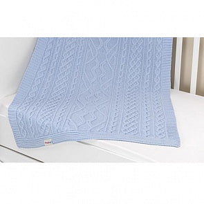 Плед вязанный UPS PUPS  U14-18, 95*120 (акрил, голубой)