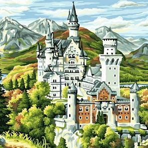 Раскраски по номерам - Картина "Замок Нойшванштайн" (Белоснежка, 525-CG)