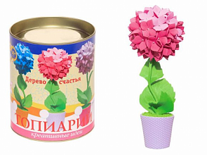 Набор для творчества топиарий Гортензия розовая, 15 см. (Волшебная мастерская, ТПМ-05-no)