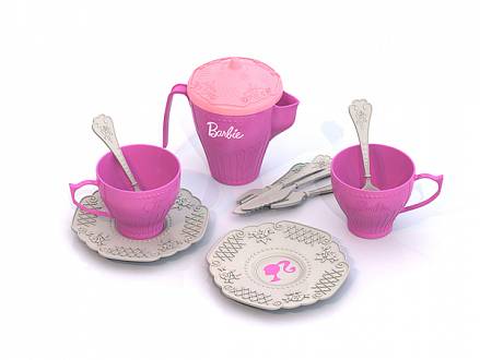 Набор чайной посудки Barbie - 12 предметов в сетке 
