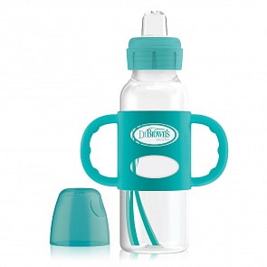 Бутылочка-поильник с узким горлышком и ручками 250 мл, бирюзовая (DrBrowns, SB81059)