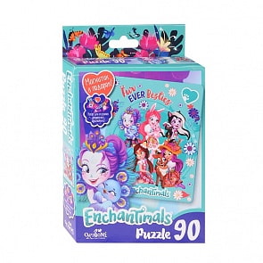 Пазл Энчантималс Fur ever Besties, 90 деталей, магнитик в подарок (Origami, 03552)