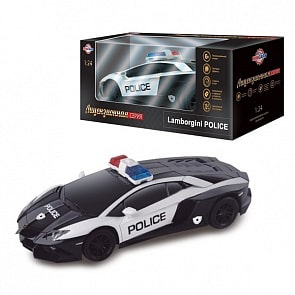Радиоуправляемый лицензированный автомобиль Lamborghini - Полиция, масштаб 1:24, ЗУ в комплекте (Wincars, DS-2010)