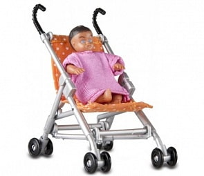 Аксессуары для домика - Прогулочная коляска и малыш (Lundby, LB_60509500)