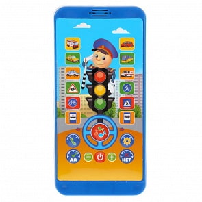 Смартфончик-телефончик - Умный светофор, стихотворение С. Михалкова, виды транспорта, дорожные знаки (Умка, HX2501-R28)