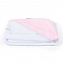 Полотенце с уголком и варежкой Nuovita Grazia 100x100 махра/плюш-соты, бело-розовый  - миниатюра №4