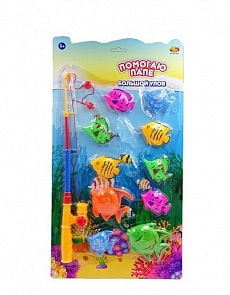 Рыбалка Большой улов, с 1-й удочкой и 10-ю рыбками (Abtoys, PT-01255)