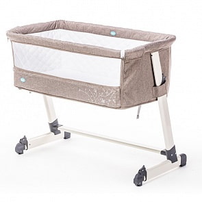 Детская приставная кроватка – Nuovita Accanto, khaki lino/хаки лен (Nuovita, P9_909)