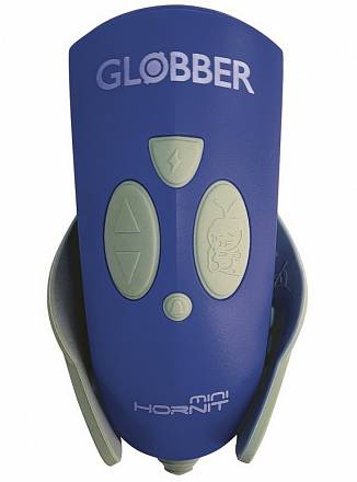 Звонок-фонарик Globber для самокатов Mini Hornit, 25 мелодий, navy blue, свет 
