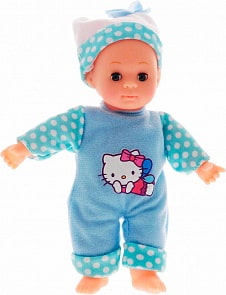 Озвученный пупс Hello Kitty, 18 см, мягкое тело, закрываются глазки (Карапуз, SB18001-RUГолsim)