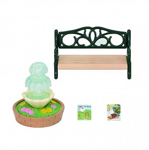 Sylvanian Families - Фонтан и скамейка (Epoch, 4535st)