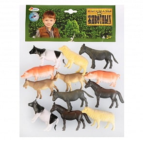 Набор из 12-и домашних животных, 9-11 см. (Играем Вместе, P9903X/12sim)