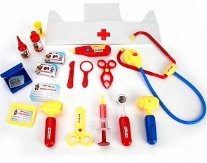 Игровой набор доктора с шапочкой, серия Маша и Медведь (Играем вместе, A373-H34024-R)