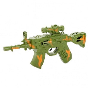 Автомат с механической трещоткой, разные цвета (Наша игрушка, 334-2) (ассортимент)