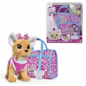 Плюшевая собачка Chi-Chi love - Звездный стиль, с сумочкой, 20 см (Simba, 5893115129)