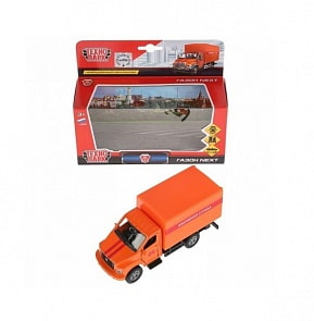 Машина металлическая ГАЗ Газон Next аварийная служба 14,5 см, открываются двери, инерционная (Технопарк, SB-18-17-E-WB)