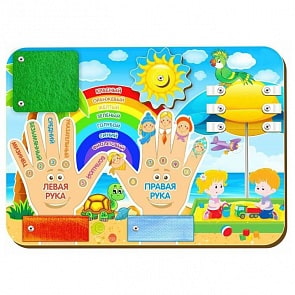 Бизиборд деревянный Право-лево (Woodland, 112209)