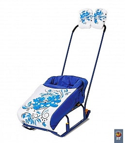 Комплект "Гжель" : матрасик + варежки. Синий (RT, Тяни-Толкай, 4986RT)