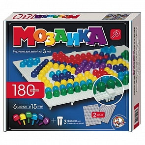 Мозаика разноцветная, 180 фишек (Десятое королевство, 00967ДК)