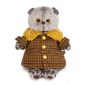 Мягкая игрушка – Басик в пальто с желтым меховым воротником, 19 см (Budi Basa, Ks19-086)