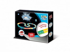 Гибкий трек LED со светодиодными лампами, 154 детали (1toy, Т16525)