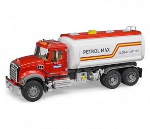 Бензовоз Bruder Mack, красная кабина (Bruder, 02-827)
