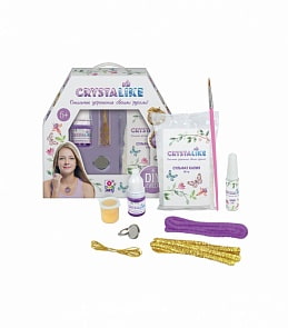 Набор для создания украшений из серии Crystalike: 2 подвески из шенилла и кольцо (1toy, Т14373)