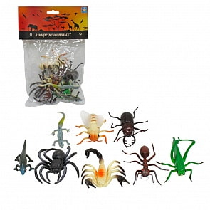 Набор фигурок - В мире животных – Насекомые, 8 штук (1Toy, Т58804)