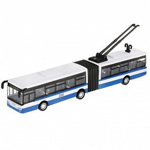 Троллейбус 18 см, инерционный, металлический, подвижные элементы (Технопарк, 1428860-R1)