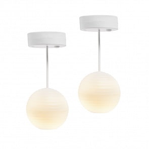 Освещение для домика - Люстра с абажуром из рисовой бумаги, 2 штуки (Lundby, 60605100)